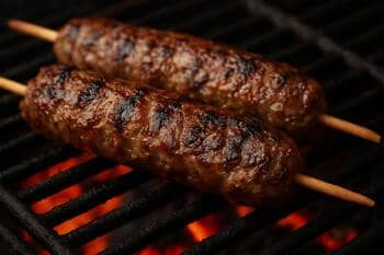 Izgarada kebap; sıcak iz