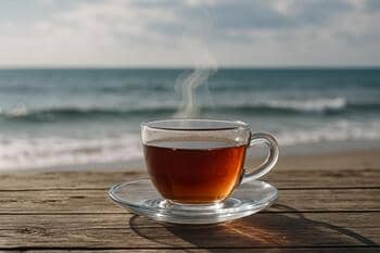 Final: deniz kenarında çay; ince buhar