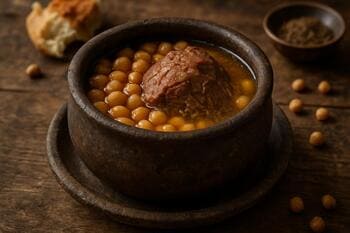 Şeki usulü piti: taş çömlekte ağır ağır pişen nohut ve et